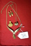 Avon Costume jewelry lot, necklaces, earrings, pin