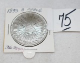 1833 8 Reale, Mexican Silver Coin .786 Troy oz Silver