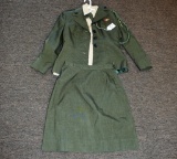 Marine Corp Womans 1960's Skirt, Jacket Uniform with lapel bar pin, cord