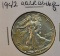 1942 Walking Liberty Half Dollar, good detail, nice Bright Coin