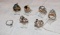 Nice Grouping, Dealer lot of Costume Jewelry Rings:7 pcs; Various Styles