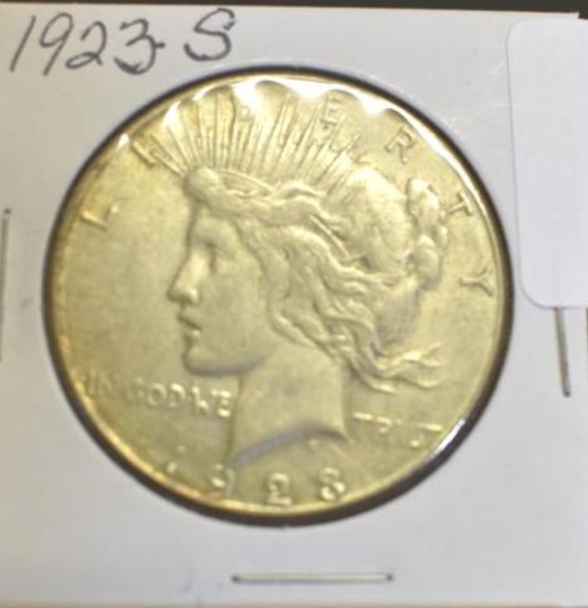 1923 U. S Peace, Silver Dollar with some toning