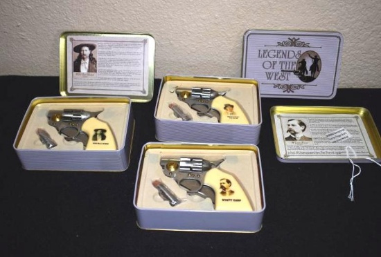 Collecttor Folding knives in Collector Tin, Shape of Firearms, commemorative Wild West Series