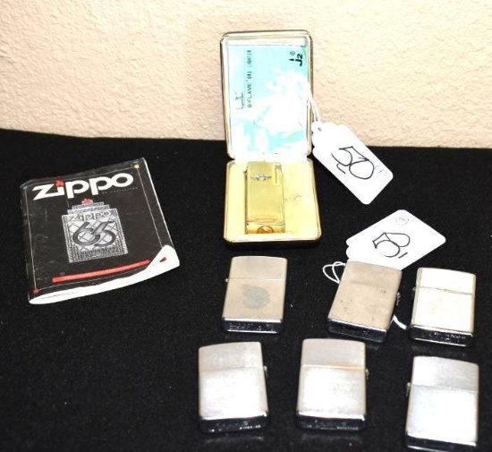 Vintage Zippo Lighters and one Hamilton in Box