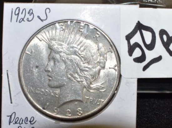 1923-S U S Silver Peace Dollar