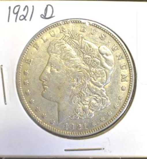 U. S. Morgan Silver dollar, 1921-D, Good Details, Circ.