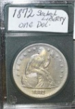1872 Seated Liberty Dollar, Estimated Value $650-1000