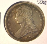 1837 Liberty Capped Bust Half Dollar AU50=$475,MS60=$1200
