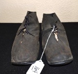 Rare Pair of Handmade Leather Shoes from Civil War