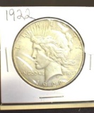 1922 U. S. Peace Silver dollar