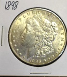 1898 U S Morgan Silver Dollar Bright MIrror Shine Great Details