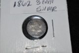 1862 3 Cent Silver Coin from Private Collector