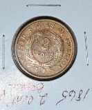 1865 2 Cent Bronze; Exc Condition lots of detail, Not seeing any wear