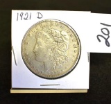 1921-D U S Morgan Silver Dollar