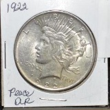 1922 U S Silver Peace Dollar