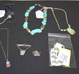 Group of Sterling, Silver, & Native American Jewelry