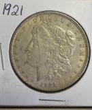 1921 U S Morgan Silver Dollar, Circulated Condition