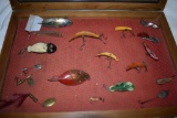 Vintage Fishing Lures to include Phleuger, ecoro, Shouth Bend Super Duper,
