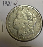 1921-S U S Morgan Silver Dollar, Circulated, worn condition