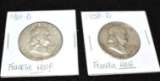 Franklin Half Dollars 1958-D and 1961-D