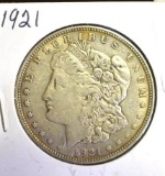 1921 U S Morgan Silver Dollar, Circulated