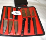 Set of Throwing Knives in Case by Venue Hi CV Stainless, Japan and Tool set