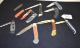 lot of 11 misc Folding Knives: Winchester Colonial Cat..etc.