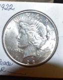 1922 U S Peace Silver Dollar, Great Condition, Nice and Clear