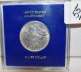 United States Government:Uncirculated 1900 U S Morgan Silver Dollar in Plastic Holder