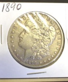 1890 U. S. Morgan Silver dollar,