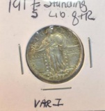 1917-S Standing Liberty Quarter; Variety I