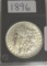 Key Date 1896 U S Morgan Silver Dollar, exc Detail, Great Eye Appeal