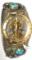 Coin Watch with Gold Walking Liberty and Silver and Gold Tones on Sterling watch Band