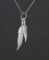 Sterling Chain with Two Sterling Feathers