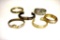 Costume Jewelry Bangle Style Bracelets, one Rhinestone with Watch; 4 gold tone, ! Black/Copper