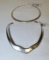 Two Choker Necklaces: one marked Mexico & one 925 Flat Herringbone