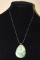 Sterling Chain with Lucin Veracite Pendant from Utah, Custom Made Pendant