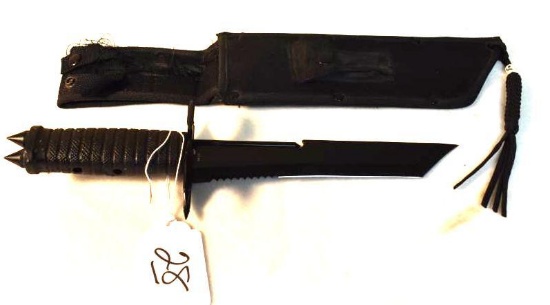 Hunting, survival Knife with part Serrated Tanto Blade