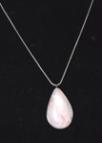Hand Mined and Crafted in Idaho: Pink Ice Cream Opal, set in silver & Sterling Chain