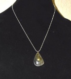 Hand Mined and Crafted Madagascar Labadorite, set in Silver Pendant & 925 Sterling Chain