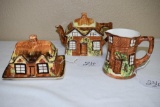 Price Bros. Cottage Ware Tea Pot, Cheese Tray and Pitcher