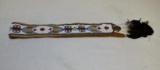 Native American Indian Beadwork hatband on suede 22 inch