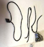 6 Bracelets and 3 Necklaces of Hemitite 9 pcs total