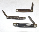 Lot of 3 Gentleman's Folding Pocket Knives: Schrade, Ranger and Imperial