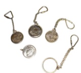 Key Chains with Ike and foreign Coins