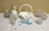 Fenton Hobnail Large Grouping Opalescent and Milk Glass