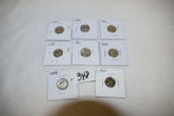 Grouping of Dimes to include 1958,1961,1962,1964,1969 and Mercury 1945 X 3