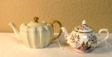 Opalescent and Albany Teapots