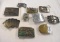 Mixed Lot of 10 Misc. Belt Buckles, some Brass, some Advertising see photos