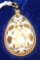 Fabrage' Egg Style Fine Porcelain Pendant with Gold Decoration